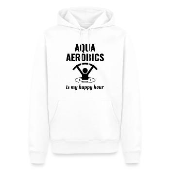 Aquagym Fitness aquatique Aqua Exercice - Sweat à capuche Premium bio Homme - blanc - Devant - Nico (187cm)