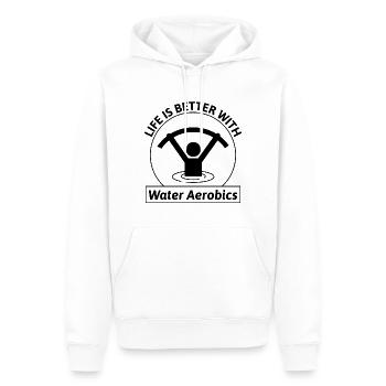 Aquagym Fitness aquatique Aqua Exercice - Sweat à capuche Premium bio Homme - blanc - Devant - Nico (187cm)