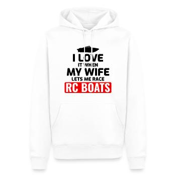 Rc Boat Racing Course de hors-bord électrique - Sweat à capuche Premium bio Homme - blanc - Devant - Nico (187cm)