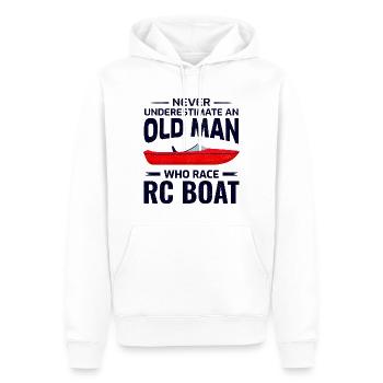 Rc Boat Racing Papa Bateau à moteur Grand-père Fête des pères - Sweat à capuche Premium bio Homme - blanc - Devant - Nico (187cm)