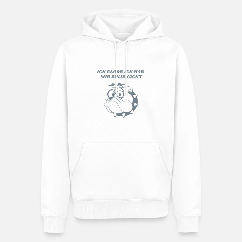 Ich scheiß mich ein! - Männer Premium Bio Hoodie - Weiß