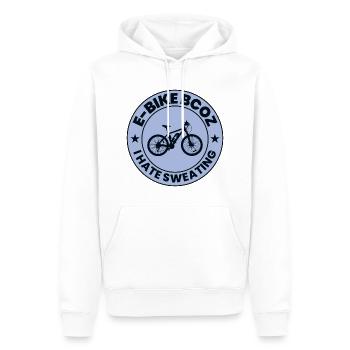 E-Bike Electric-Bike E-Cyclist Bicycling Rider - Men’s Premium Organic Hoodie - white - Front - Nico (187cm)