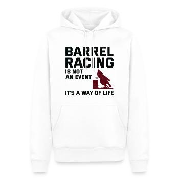 Barrel Racer Racing Reiten Reiten Rennen Rodeo - Männer Premium Bio Hoodie - Weiß - Vorne - Nico (187cm)