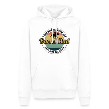 Barrel Racer Racing Horse Riding Dad Fathers day - Men’s Premium Organic Hoodie - white - Front - Nico (187cm)