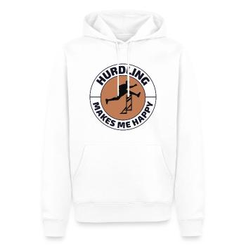 Haies Haies Hurdler Running Runner Athlètes - Sweat à capuche Premium bio Homme - blanc - Devant - Nico (187cm)