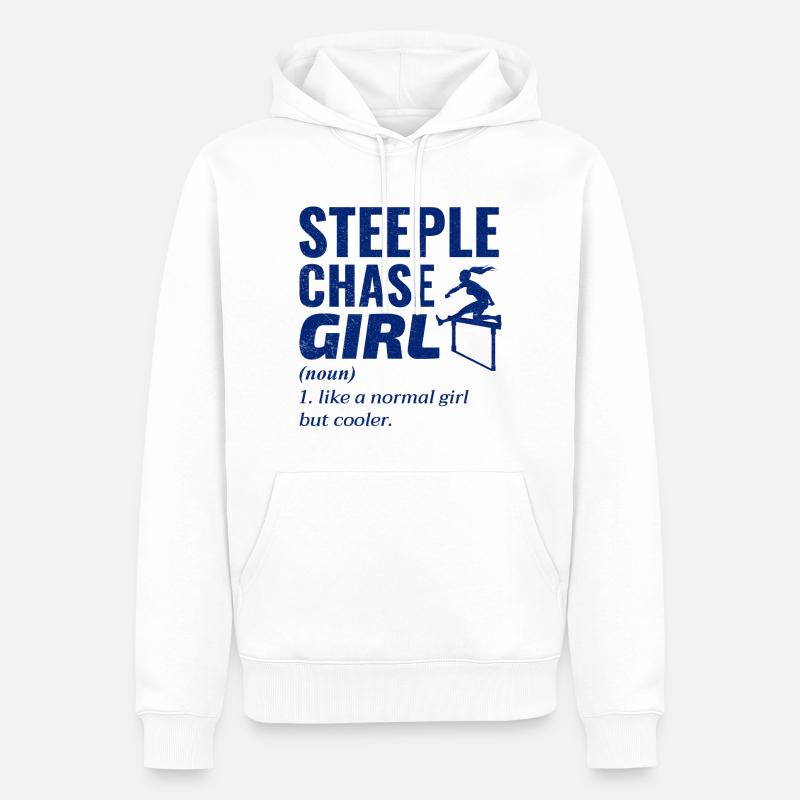 Hindernislauf Mädchen Hindernisläufer Leichtathletik - Männer Premium Bio Hoodie - Weiß