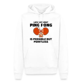 Ping Pong Master Table Tennis Coach Paddle Player - Men’s Premium Organic Hoodie - white - Front - Nico (187cm)