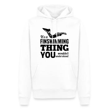 Natation Natation Natation Natation Sports nautiques - Sweat à capuche Premium bio Homme - blanc - Devant - Nico (187cm)