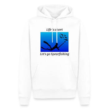 Speerfischen Speerfischen Speerfischer Fischen - Männer Premium Bio Hoodie - Weiß - Vorne - Nico (187cm)