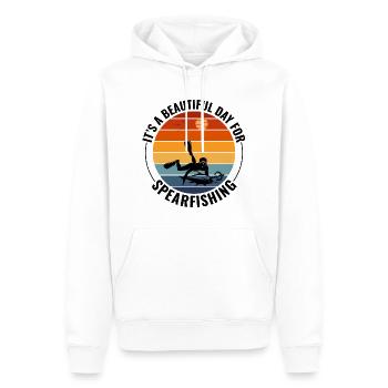 Speerfischen Speerfischen Speerfischer Fischen - Männer Premium Bio Hoodie - Weiß - Vorne - Nico (187cm)