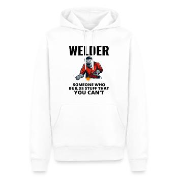 Soudeur Métal Construction Ferronnerie - Sweat à capuche Premium bio Homme - blanc - Devant - Nico (187cm)