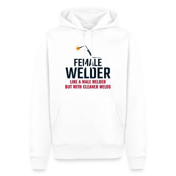 Schweißerschweißerin Factory Workshop Eisenarbeiterin - Männer Premium Bio Hoodie - Weiß - Vorne - Nico (187cm)