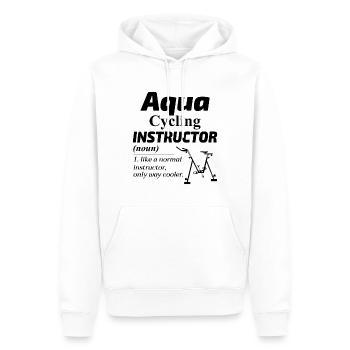 Aqua Cycling Schwimmbad Fitness Training Coach - Männer Premium Bio Hoodie - Weiß - Vorne - Nico (187cm)