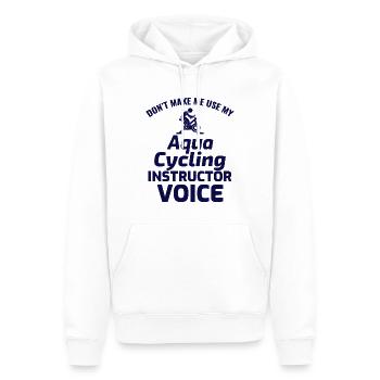 Aqua Cycling Piscine Fitness Training Drôle - Sweat à capuche Premium bio Homme - blanc - Devant - Nico (187cm)