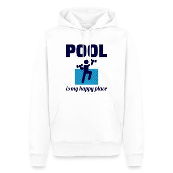 Aquagym Fitness aquatique Aqua Exercise Pool - Sweat à capuche Premium bio Homme - blanc - Devant - Nico (187cm)