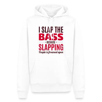 Basse Guitariste Musicien Musicien Bassiste Funny - Sweat à capuche Premium bio Homme - blanc - Devant - Nico (187cm)