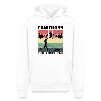 Canicross Trail Running Hund Sport Outdoor Hobby - Männer Premium Bio Hoodie - Weiß - Vorne - Nico (187cm)