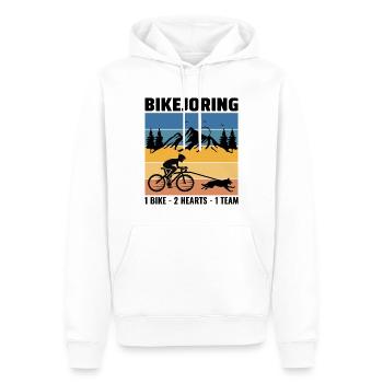 Bikejoring DogScooting Dog Sport Bike Bicycle Ride - Sweat à capuche Premium bio Homme - blanc - Devant - Nico (187cm)