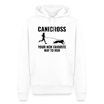 Canicross Trail Running Hund Sport Outdoor Hobby - Männer Premium Bio Hoodie - Weiß - Vorne - Nico (187cm)