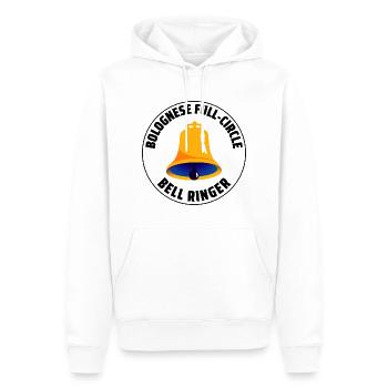 Bolognese Full-Circle Bell Ringer Ringing Hobby - Sweat à capuche Premium bio Homme - blanc - Devant - Nico (187cm)