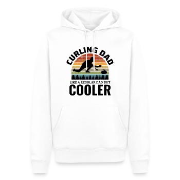 Curling Balai Sports de glace d’hiver Papa Fête des pères - Sweat à capuche Premium bio Homme - blanc - Devant - Nico (187cm)