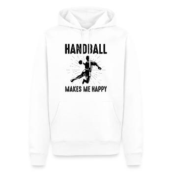 Handball Spieler Sport Team Handballer Lustiger Spruch - Männer Premium Bio Hoodie - Weiß - Vorne - Nico (187cm)