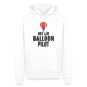 Montgolfière Montgolfière Pilote de montgolfière - Sweat à capuche Premium bio Homme - blanc - Devant - Nico (187cm)