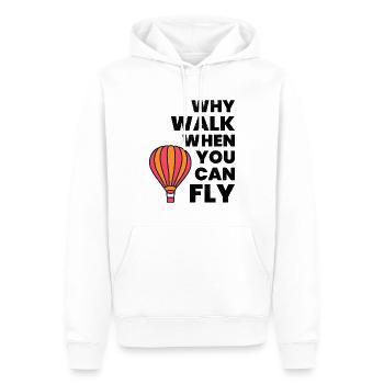 Montgolfière Montgolfière Montgolfière - Sweat à capuche Premium bio Homme - blanc - Devant - Nico (187cm)