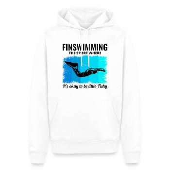 Flossenschwimmen Flossenschwimmen Schwimmen Schwimmen Wassersport - Männer Premium Bio Hoodie - Weiß - Vorne - Nico (187cm)