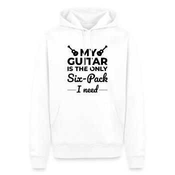 Streicher und Sixpacks: Die Gitarre zelebrieren - Männer Premium Bio Hoodie - Weiß - Vorne - Nico (187cm)
