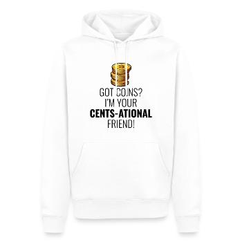 Münzsammler Sammler Numismatischer Numismatiker - Männer Premium Bio Hoodie - Weiß - Vorne - Nico (187cm)