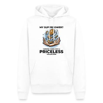 Münzsammler Sammler Numismatischer Numismatiker - Männer Premium Bio Hoodie - Weiß - Vorne - Nico (187cm)