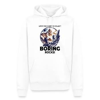 Bergsteiger Fels Sammeln Sammler Geologie - Männer Premium Bio Hoodie - Weiß - Vorne - Nico (187cm)