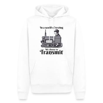 Vintage-Amateurfunker Lustig - Männer Premium Bio Hoodie - Weiß - Vorne - Nico (187cm)