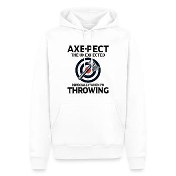 Axe-pect le bûcheron lanceur de hache inattendu - Sweat à capuche Premium bio Homme - blanc - Devant - Nico (187cm)