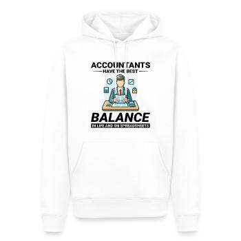 Accountant Accounting Bookkeeping Finance Funny - Men’s Premium Organic Hoodie - white - Front - Nico (187cm)