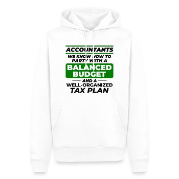 Accountant Accounting Bookkeeping Finance Funny - Men’s Premium Organic Hoodie - white - Front - Nico (187cm)