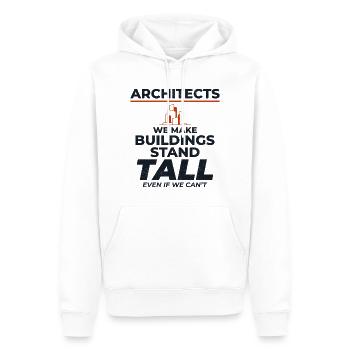 Architectes Humoristique Heights Construction Drôle - Sweat à capuche Premium bio Homme - blanc - Devant - Nico (187cm)