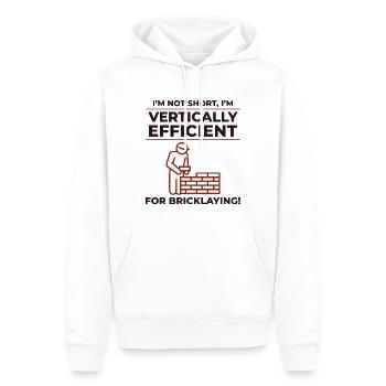 Maçon Maçon Maçon Vertical Efficacité Emploi - Sweat à capuche Premium bio Homme - blanc - Devant - Nico (187cm)