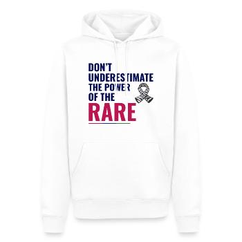 Sensibilisation aux maladies rares - Sweat à capuche Premium bio Homme - blanc - Devant - Nico (187cm)