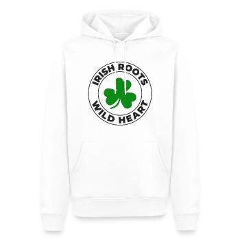 Wild Heart: Lustiges irisches Mädchen-Design - Männer Premium Bio Hoodie - Weiß - Vorne - Nico (187cm)
