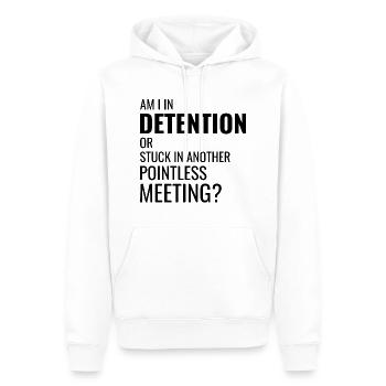 Travail Mèmes Bureau-Humour Lieu De Travail Drôle - Sweat à capuche Premium bio Homme - blanc - Devant - Nico (187cm)