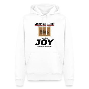 Collectionneur de timbres Collectionneur Hobby Philatéliste - Sweat à capuche Premium bio Homme - blanc - Devant - Nico (187cm)