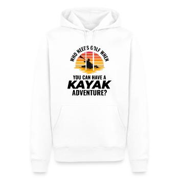 Kajakfahren Gradpa Kajak Kanu Kajakfahrer Lustig - Männer Premium Bio Hoodie - Weiß - Vorne - Nico (187cm)