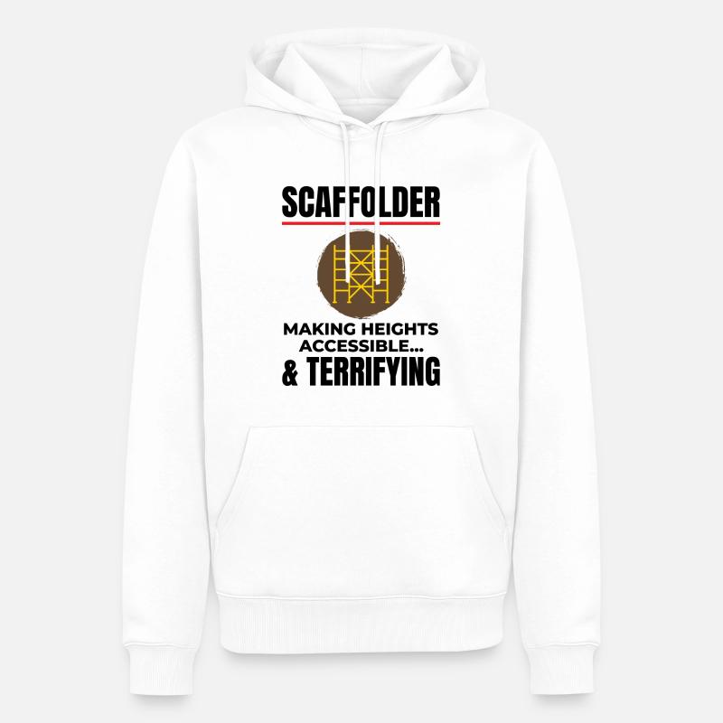 Gerüstbauer Gerüstbauer Gerüstbaubühne - Männer Premium Bio Hoodie - Weiß