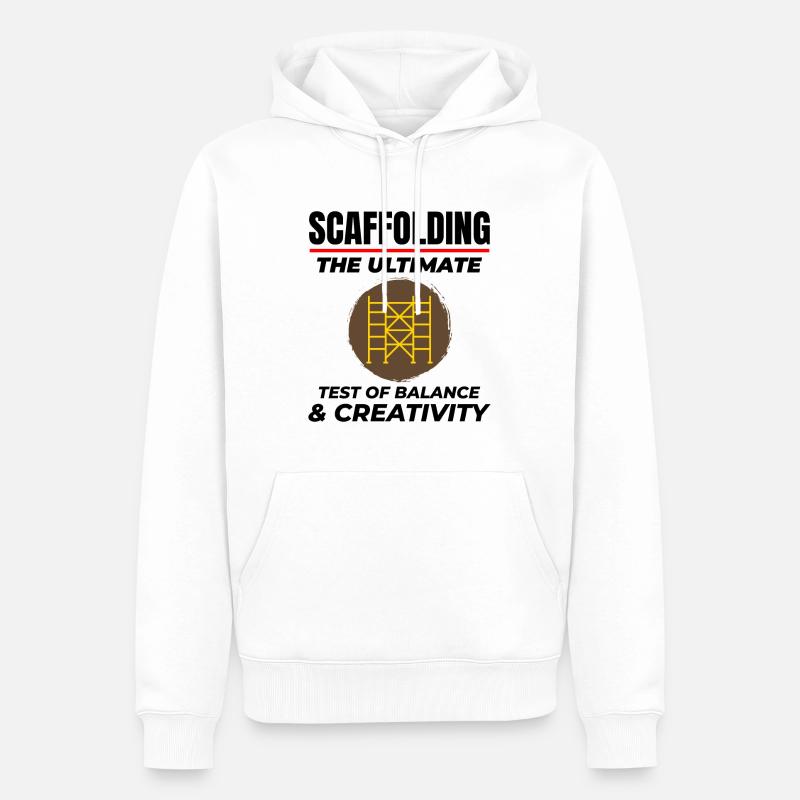 Gerüstbauer Gerüstbauer Gerüstbaubühne - Männer Premium Bio Hoodie - Weiß