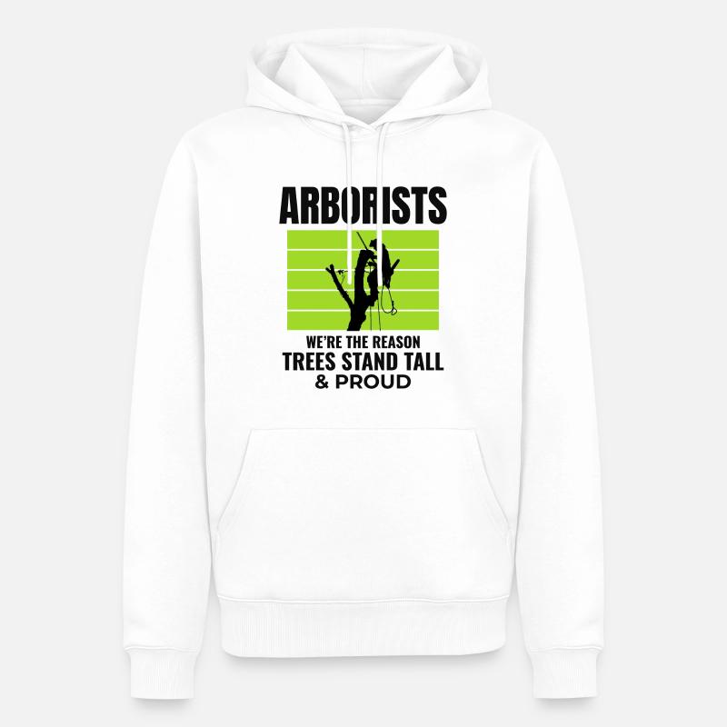 Baumpfleger Baumchirurg Kletterer Klettertrimmer - Männer Premium Bio Hoodie - Weiß