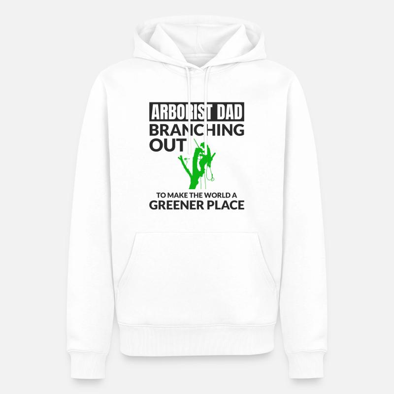 Baumpfleger Baumchirurg Kletterer Klettertrimmer - Männer Premium Bio Hoodie - Weiß