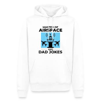 Contrôleur de la circulation aérienne Papa ATC Aviation Humour - Sweat à capuche Premium bio Homme - blanc - Devant - Nico (187cm)