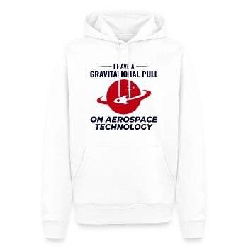 Ingénieur aérospatial Spécialiste des fusées astronautiques - Sweat à capuche Premium bio Homme - blanc - Devant - Nico (187cm)
